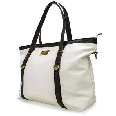 Badgley Mischka Anna Travel Weekender Tote XL - White